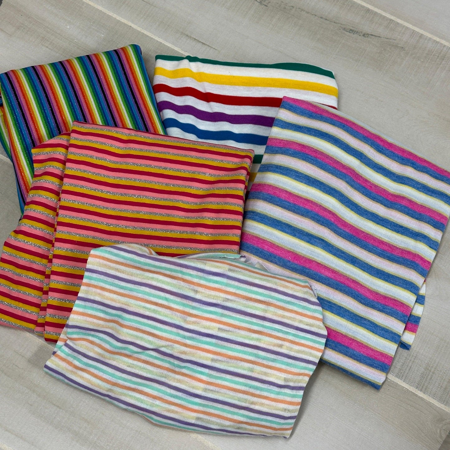 Stripe Jersey Fabric Bundle #1273 - Nature's Fabrics