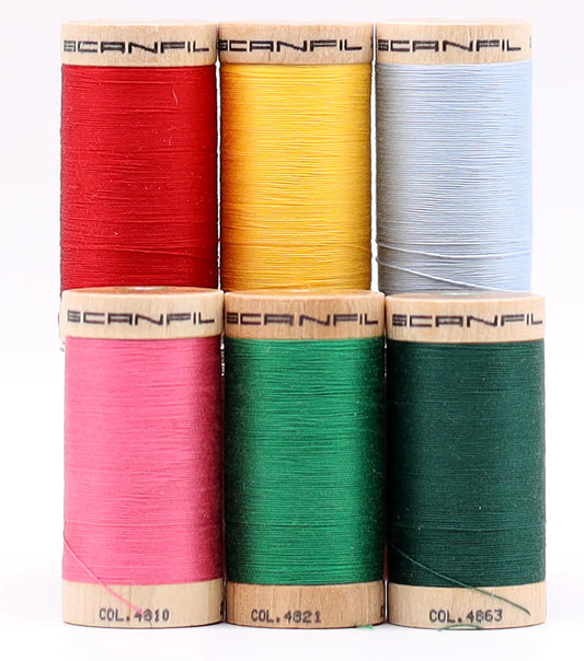 Trendy Holiday Organic Cotton 30WT 6 Spool Set - Nature's Fabrics