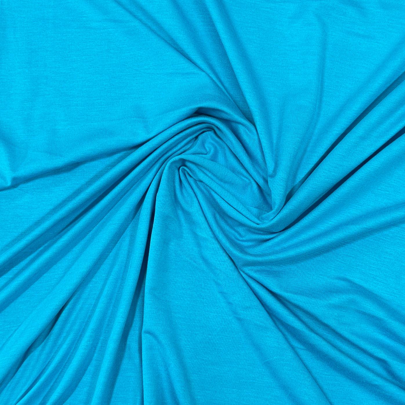 Turquoise Bamboo/Spandex Jersey Fabric - 200 GSM - Nature's Fabrics