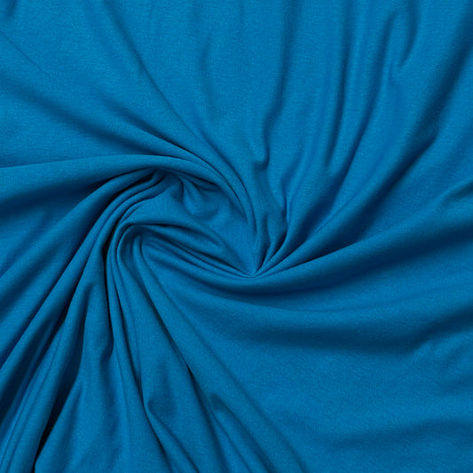 Turquoise Cotton Jersey Fabric - Nature's Fabrics