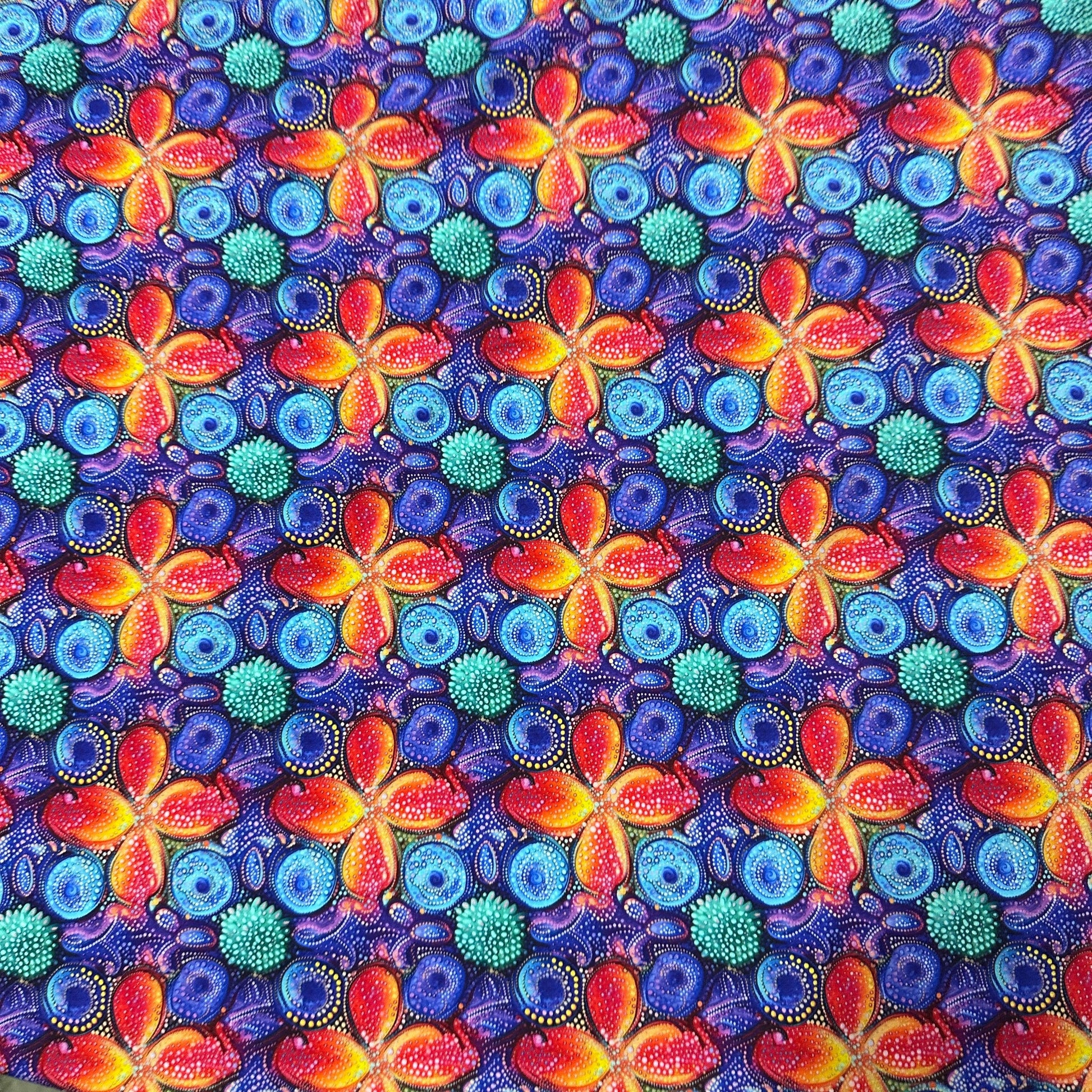 Water Dots on Bamboo/Spandex Jersey Fabric - Nature's Fabrics