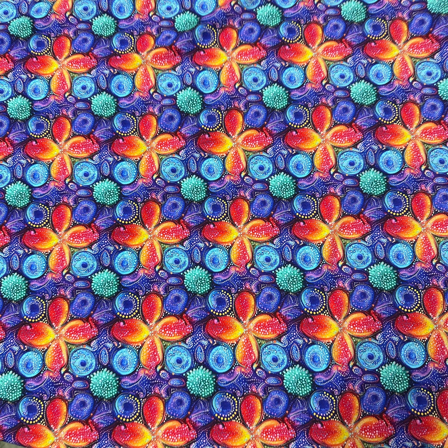 Water Dots on Bamboo/Spandex Jersey Fabric - Nature's Fabrics