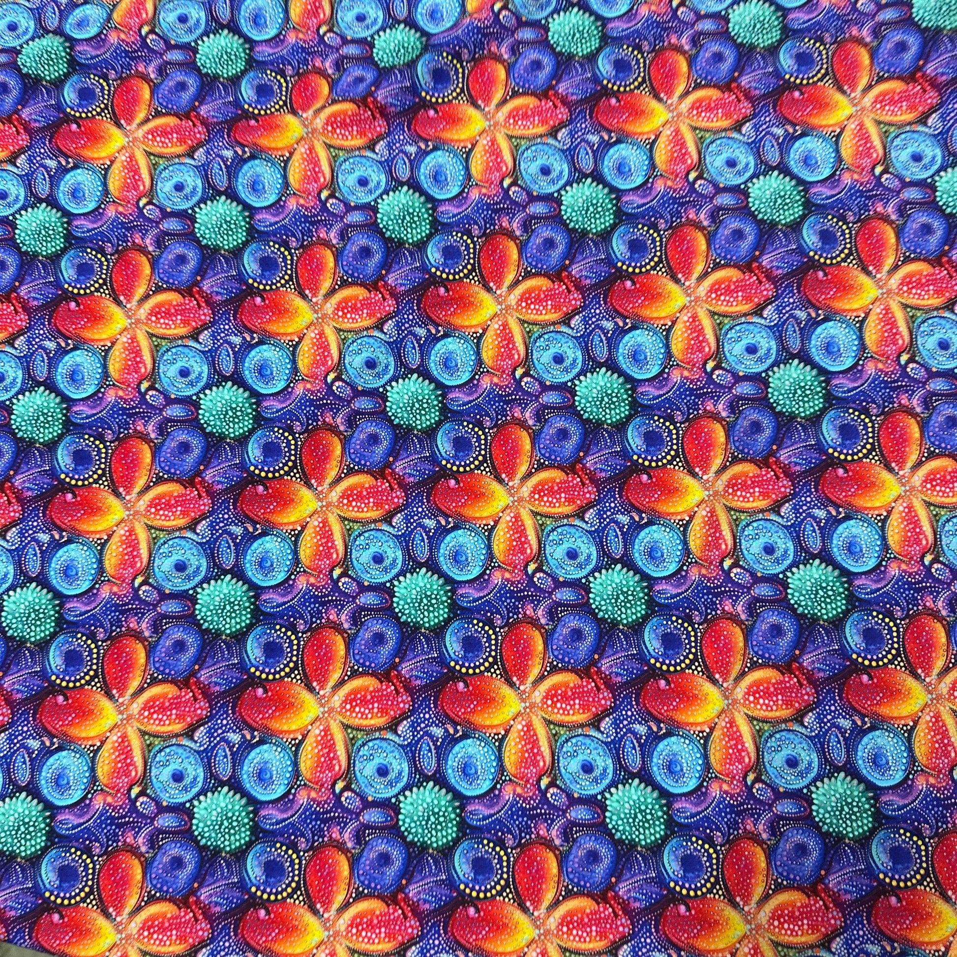 Water Dots on Bamboo/Spandex Jersey Fabric - Nature's Fabrics