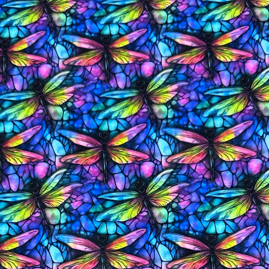 Watercolor Dragonflies 1 mil PUL Fabric - Made in the USA - Nature's Fabrics