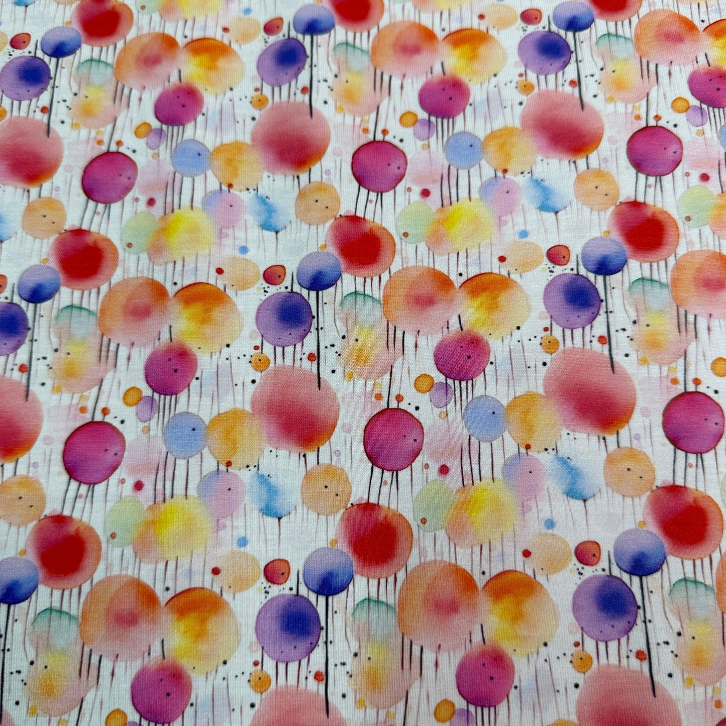 Watercolor Spots on Bamboo/Spandex Jersey Fabric - Nature's Fabrics