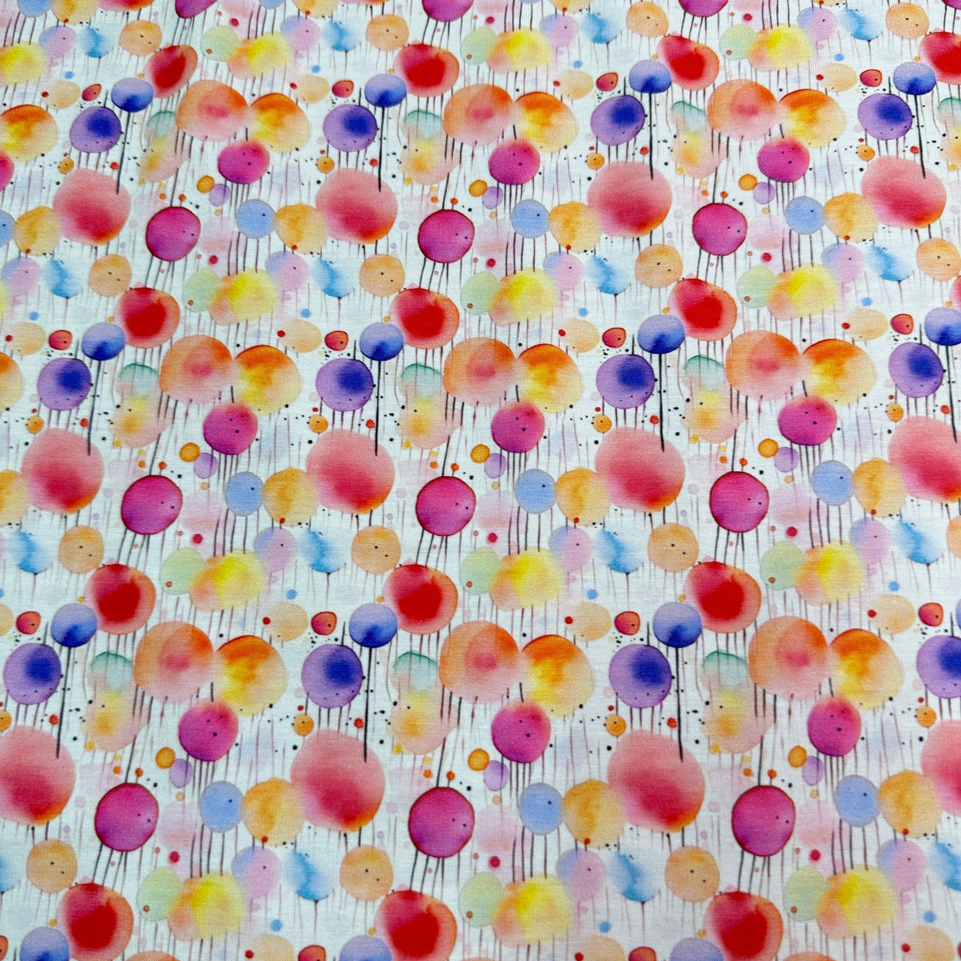 Watercolor Spots on Bamboo/Spandex Jersey Fabric - Nature's Fabrics