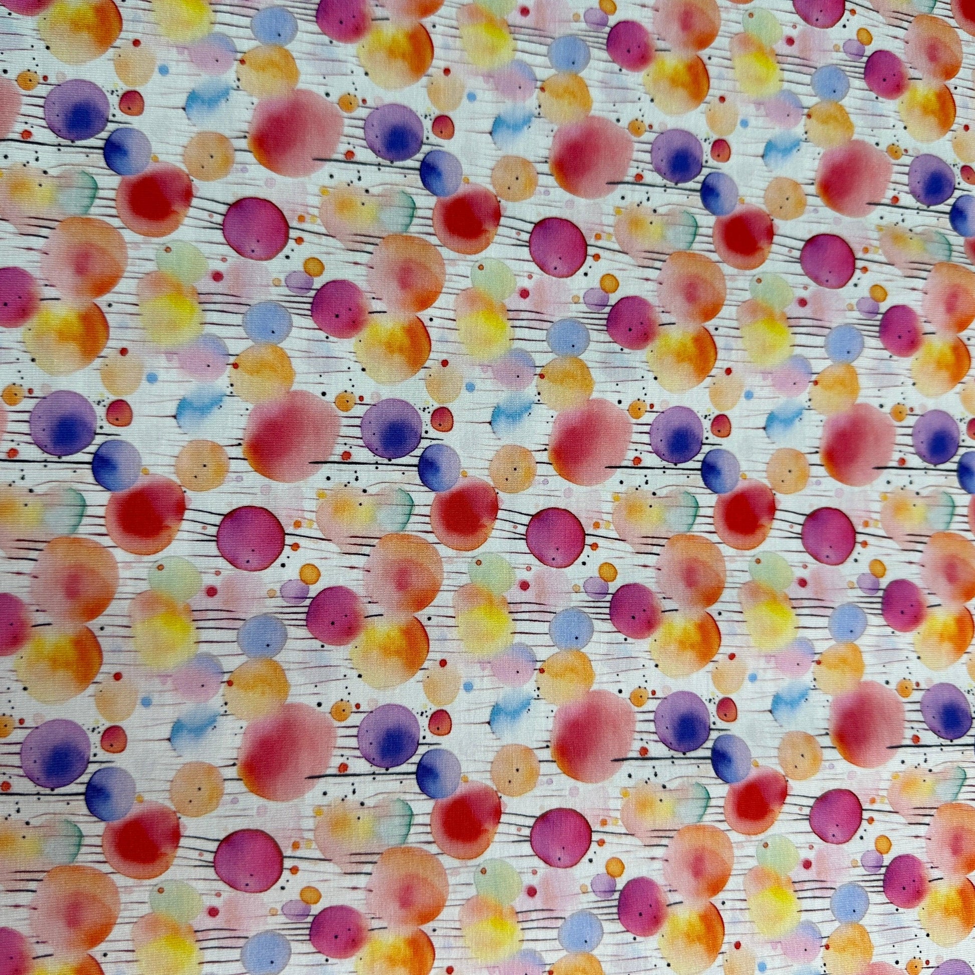 Watercolor Spots on Bamboo/Spandex Jersey Fabric - Nature's Fabrics