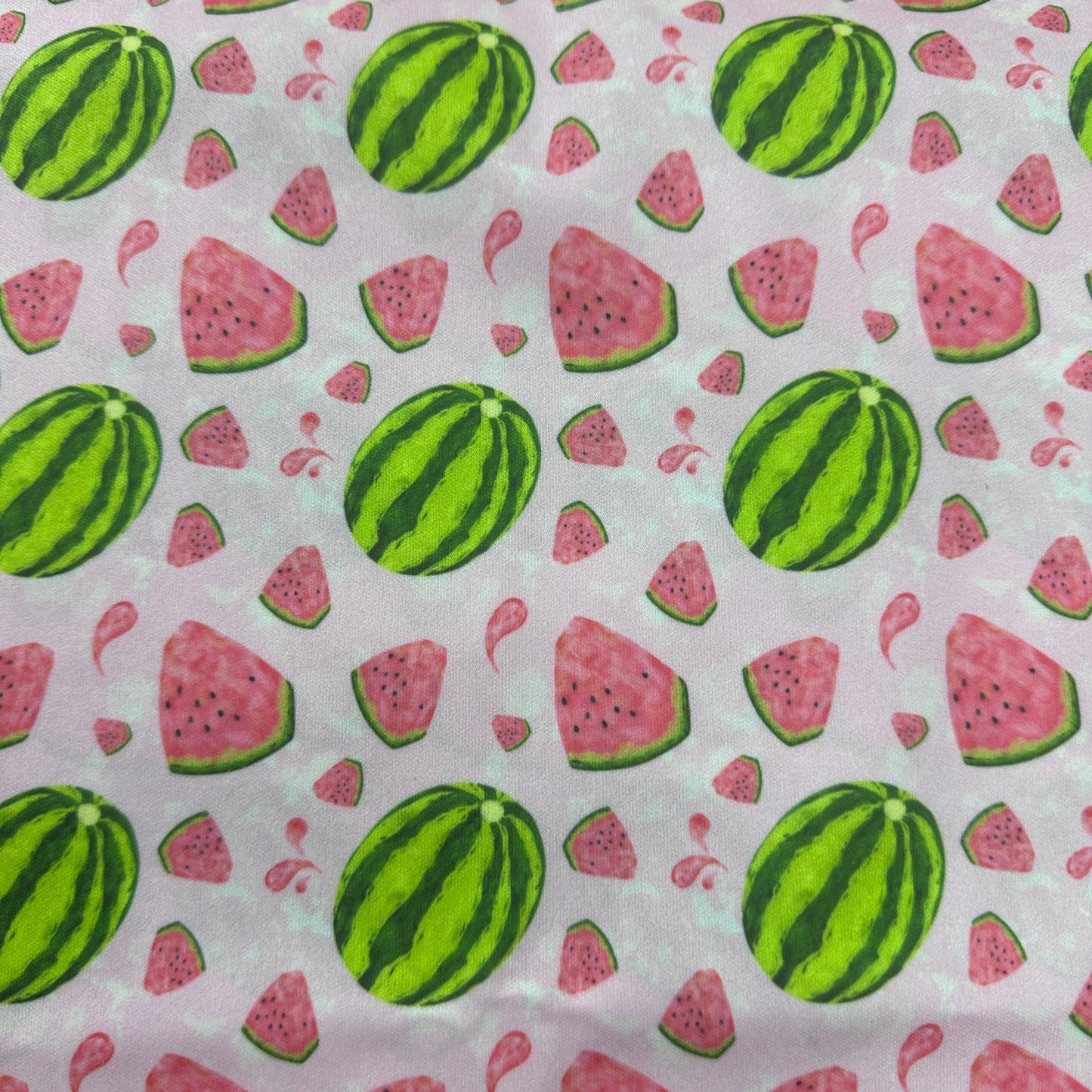 Watermelon on PInk 1 mil PUL Fabric - Made in the USA - Nature's Fabrics