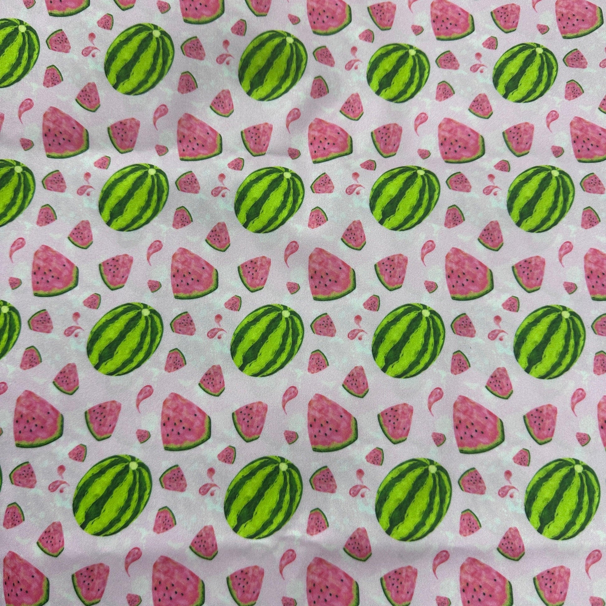 Watermelon on PInk 1 mil PUL Fabric - Made in the USA - Nature's Fabrics