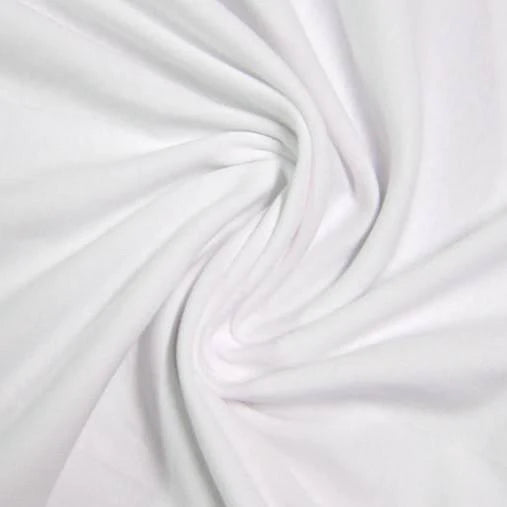 White Cotton Jersey Fabric - Nature's Fabrics