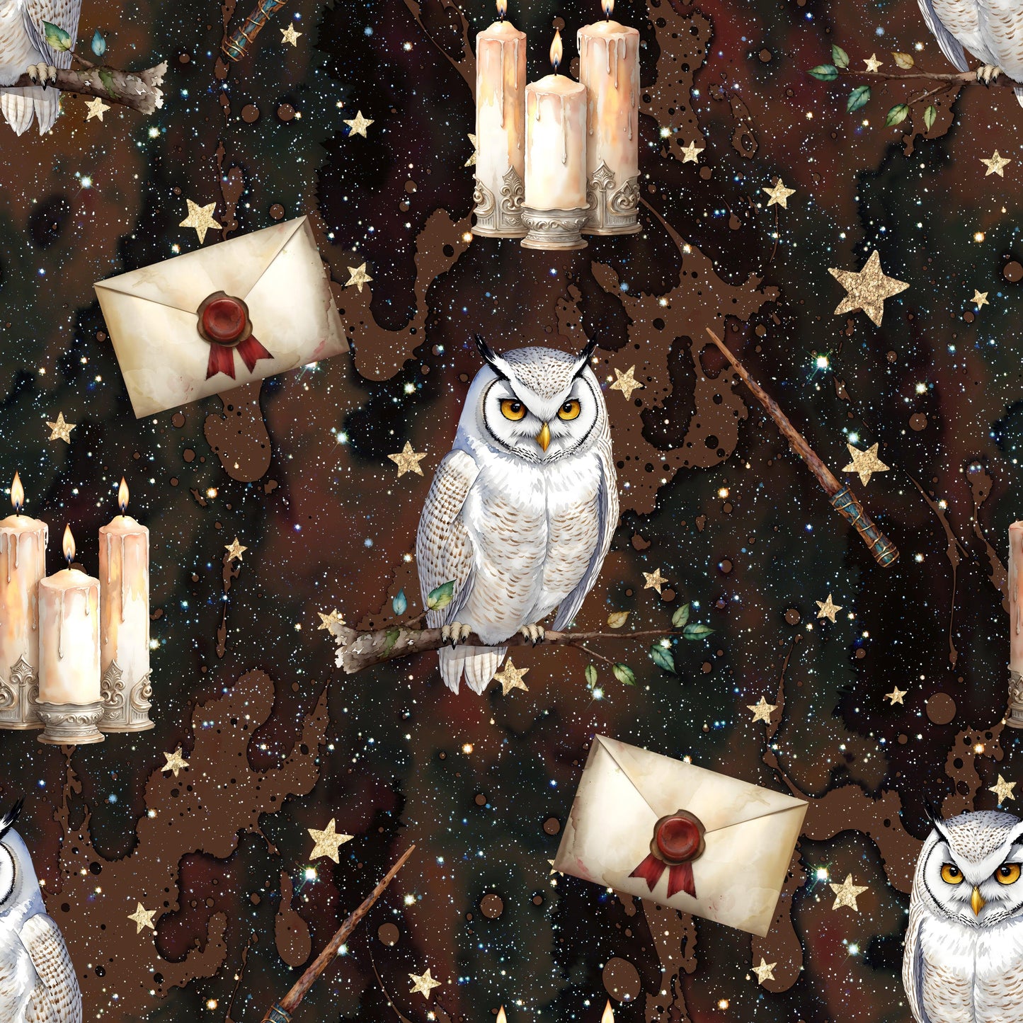 Wizard Owls 1 mil PUL Fabric - Made in the USA - Nature's Fabrics