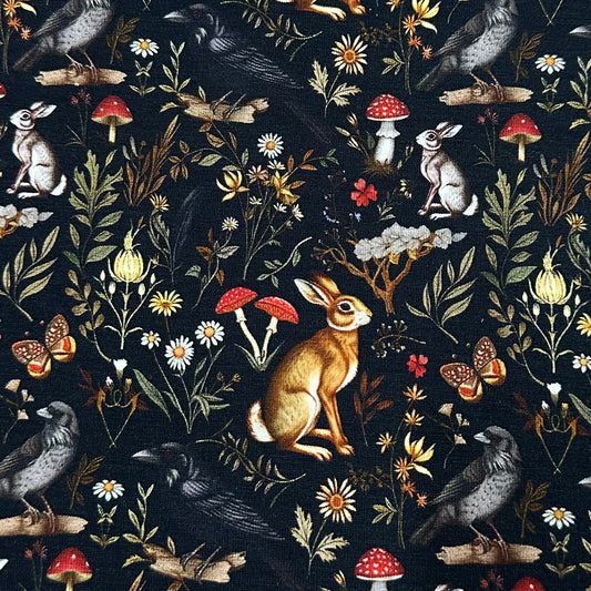 Woodland Enchantment on Bamboo/Spandex Jersey Fabric - Nature's Fabrics