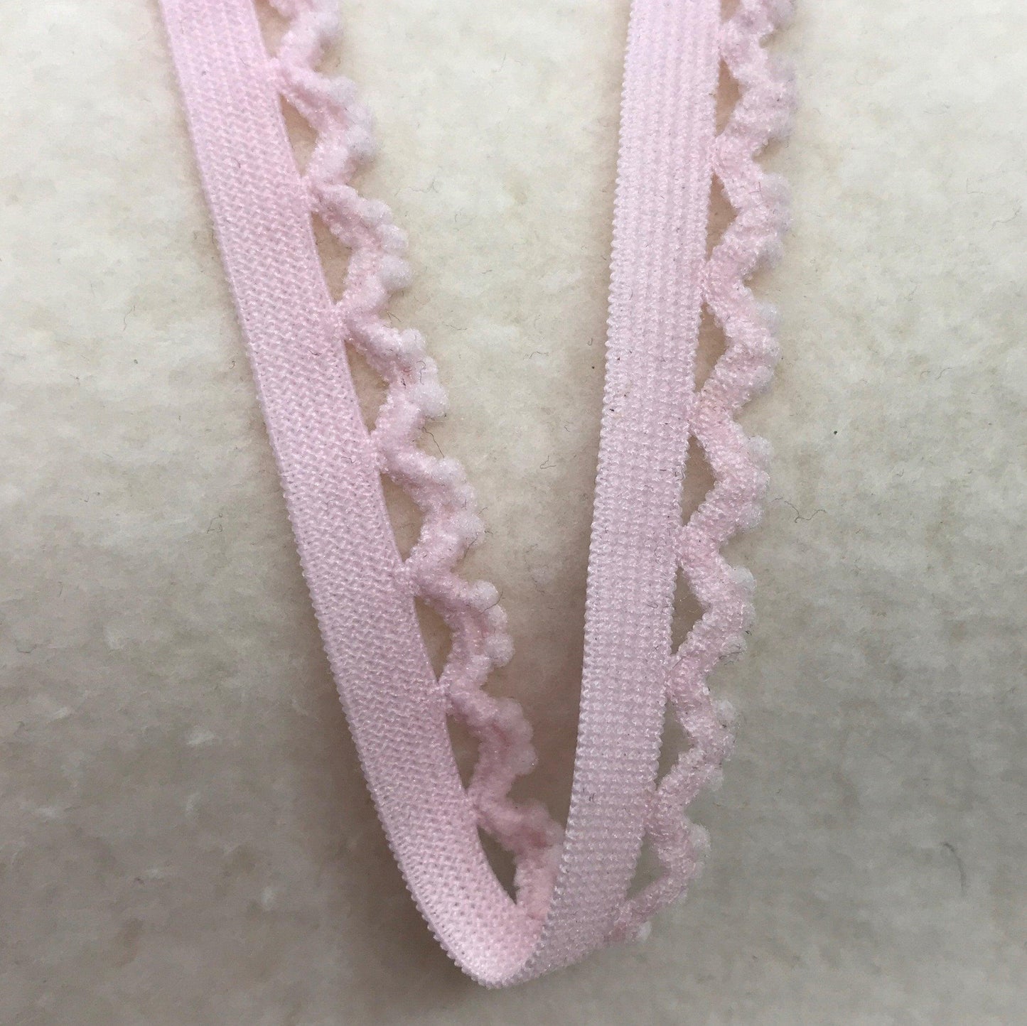 1/2" Fancy Picot Elastic-Baby Pink - Nature's Fabrics