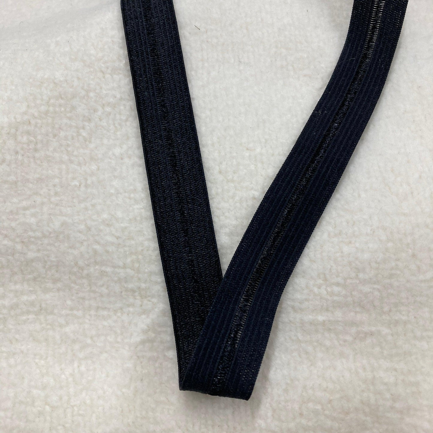 1/2" Fold Over Elastic - Decorative Edge - Black - Nature's Fabrics