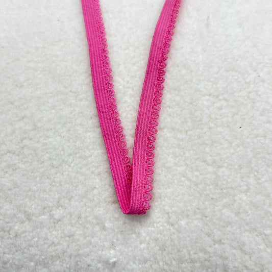 1/2" Picot Elastic-Bright Pink - Nature's Fabrics