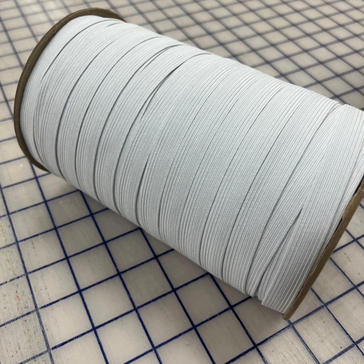 1/2" White Polybraid Elastic Spool - 144 yard spool - Nature's Fabrics