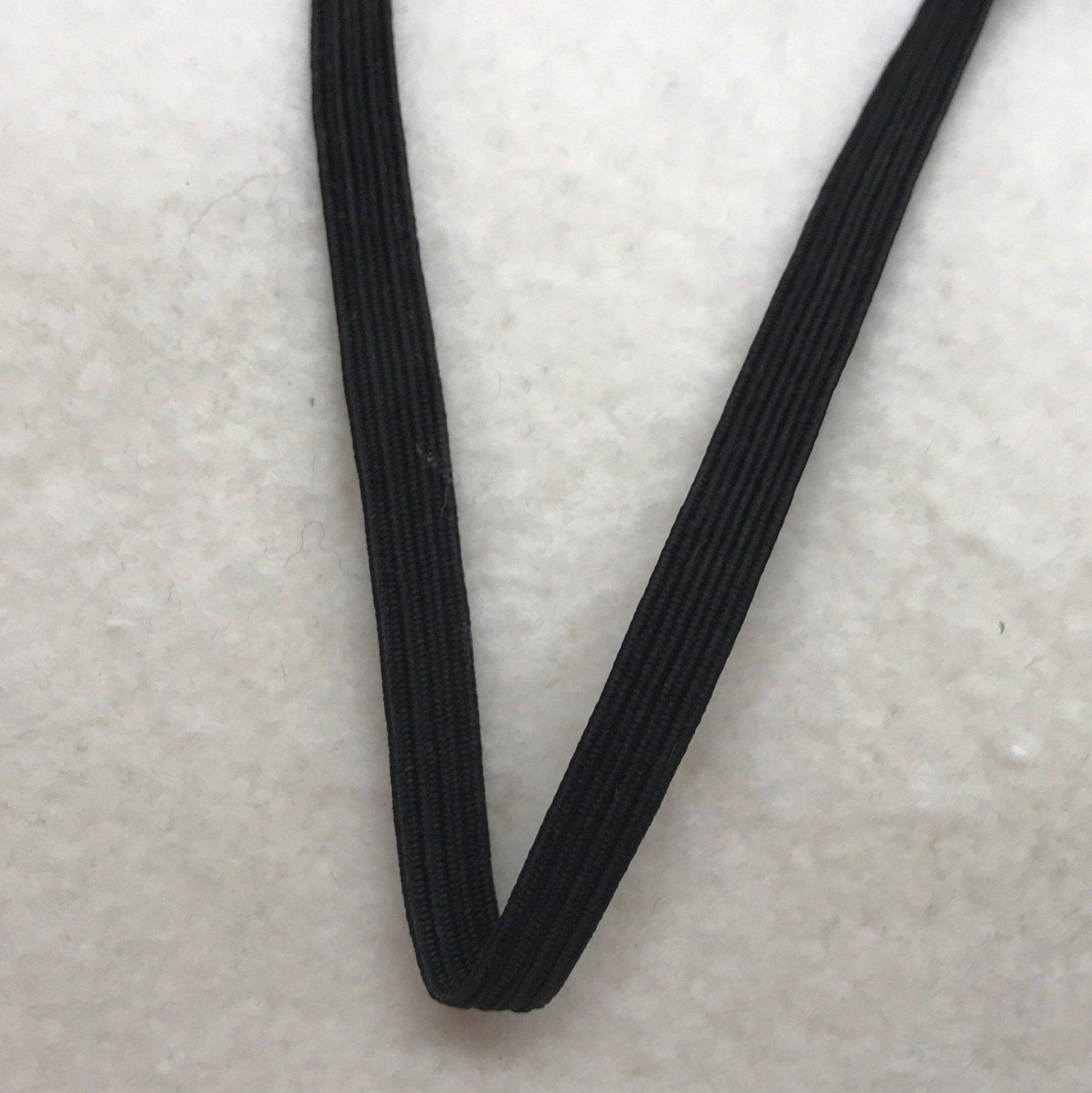 1/4" Black Knit Elastic - Nature's Fabrics