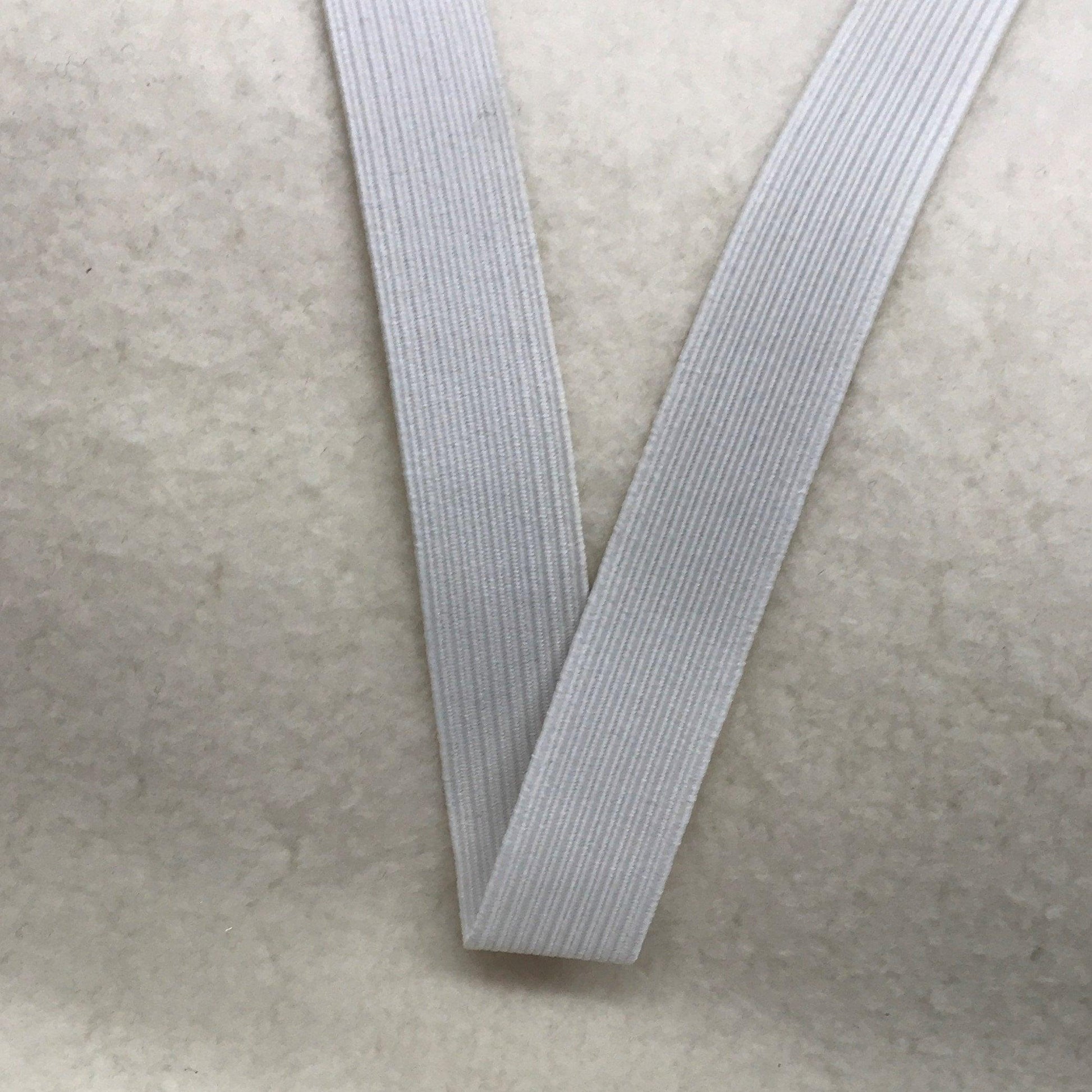 3/4" White Polybraid Elastic - Nature's Fabrics