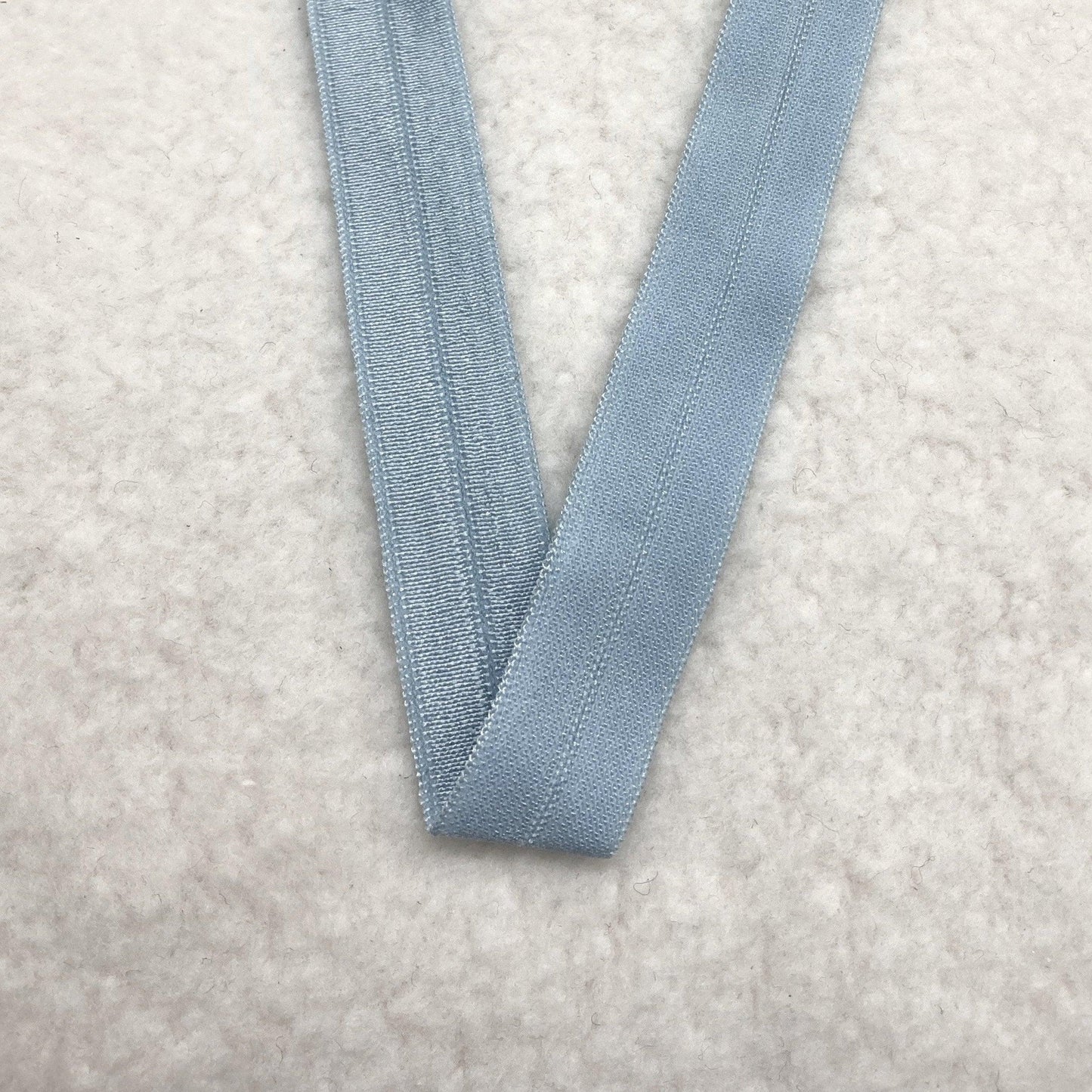 5/8" Shiny Fold Over Elastic-Arctic Blue - Nature's Fabrics