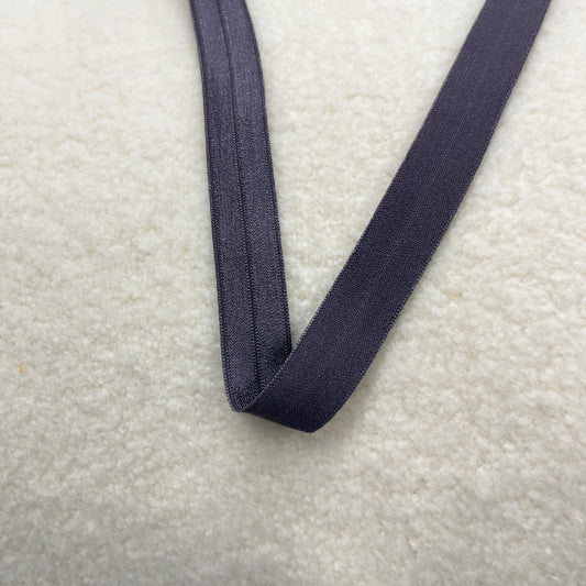 5/8" Shiny Fold Over Elastic-Eggplant - Nature's Fabrics