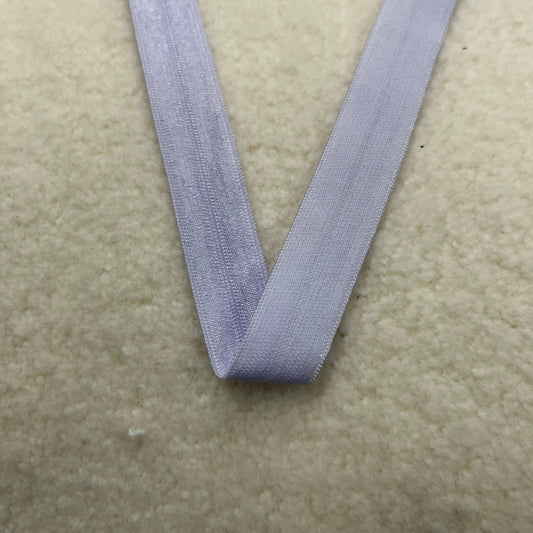 5/8" Shiny Fold Over Elastic-Lightest Purple - Nature's Fabrics