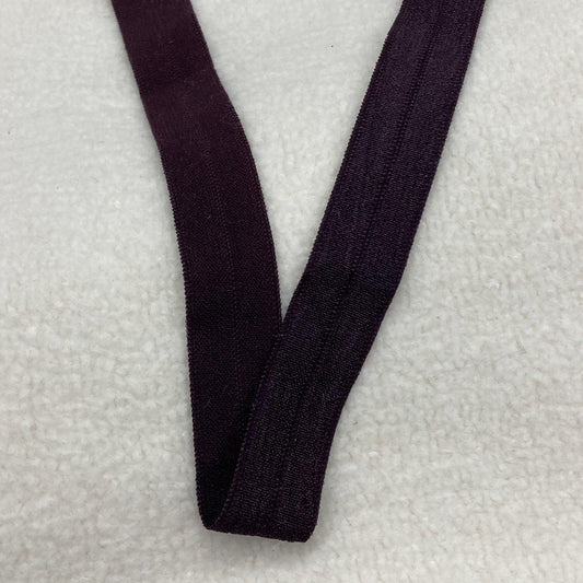 5/8" Shiny Fold Over Elastic-Merlot - Nature's Fabrics