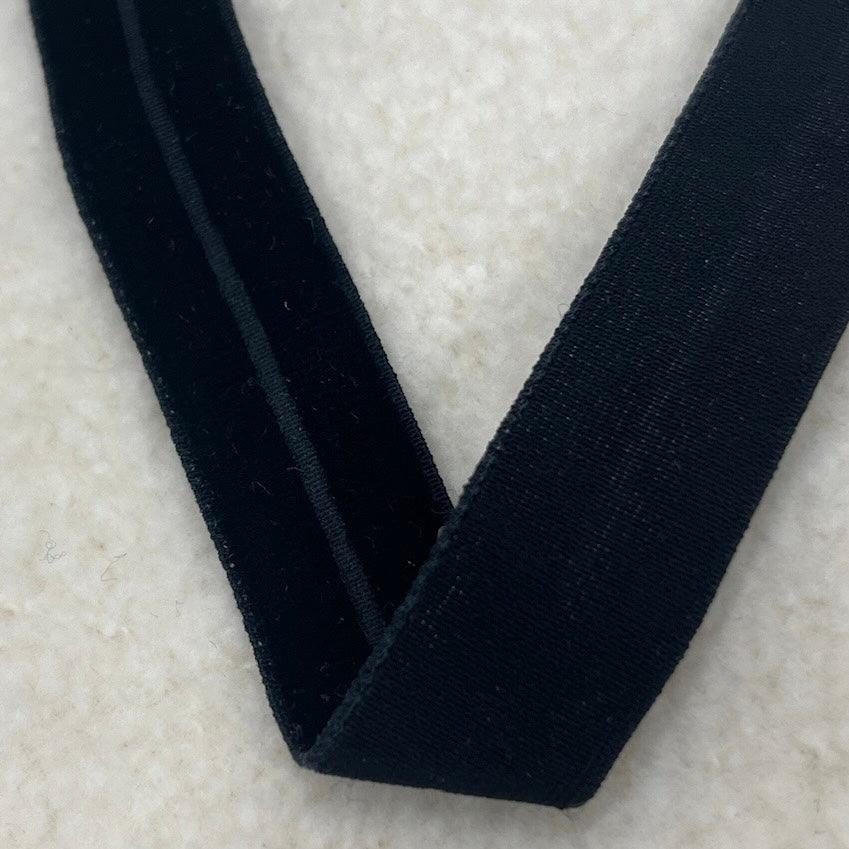 5/8" Velvet Elastic-Black Double - Nature's Fabrics