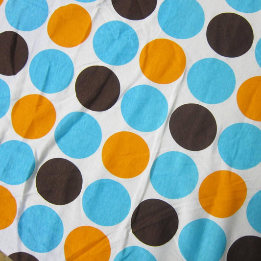 Anita G Big Dots on White Cotton/Spandex Jersey Fabric - Nature's Fabrics
