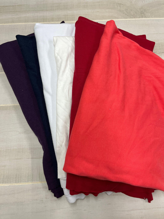 Assorted Solid Bamboo Spandex Rib Knit Fabric Bundle - Nature's Fabrics