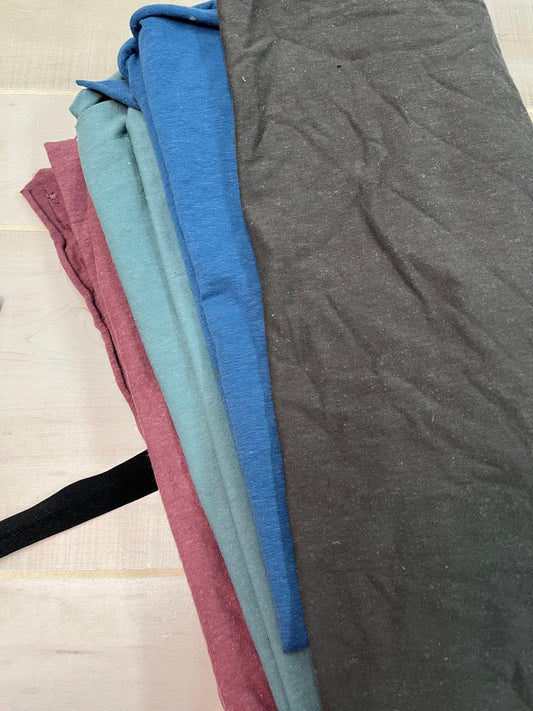 Assorted Solid Hemp Stretch Jersey Fabric Bundle - Nature's Fabrics