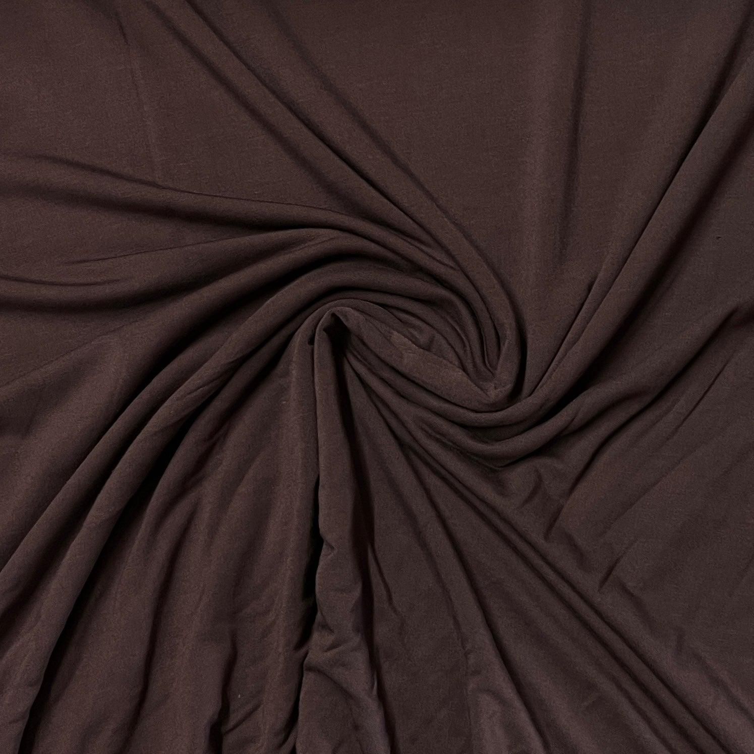 Auburn Brown Bamboo/Spandex Jersey Fabric- 240 GSM, $9.35/yd - Rolls - Nature's Fabrics