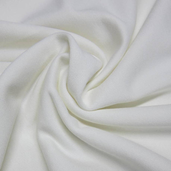 Off-White Organic Cotton Fleece Fabric - 280 GSM