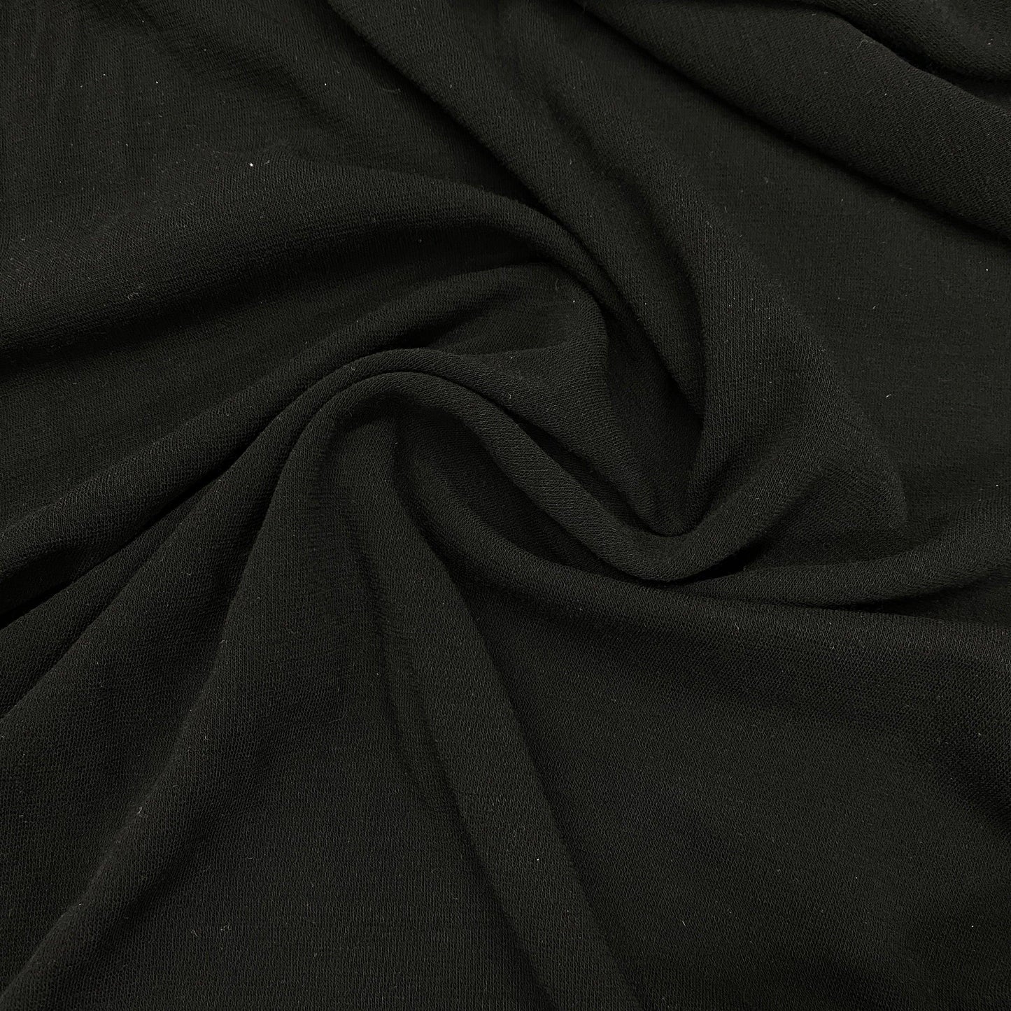 Black 100% Merino Wool Interlock Fabric - 235 GSM - Washable - Nature's Fabrics