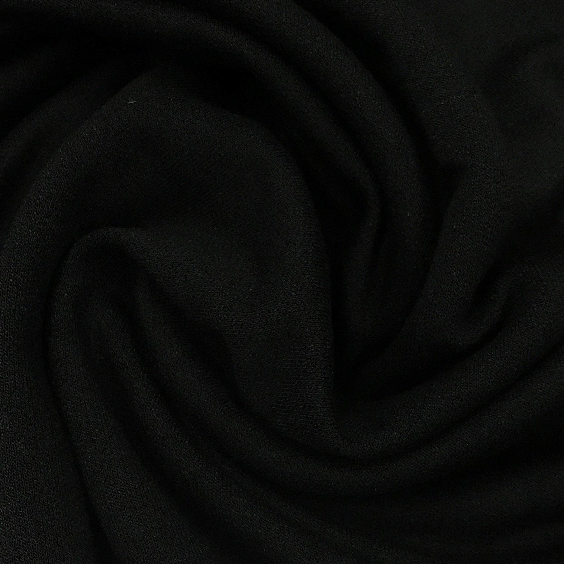 Black Bamboo Fleece Fabric - 500 GSM, $12.67/yd - Rolls - Nature's Fabrics