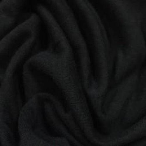 Black Bamboo Hemp Stretch Jersey Fabric - 240 GSM - Nature's Fabrics