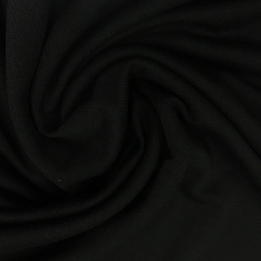 Black Bamboo Stretch Fleece Fabric- 320 GSM - Nature's Fabrics