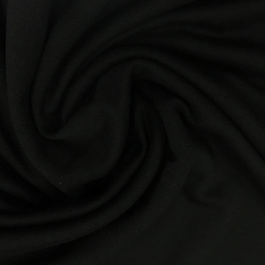Black Bamboo Stretch Fleece Fabric- 320 GSM - Nature's Fabrics