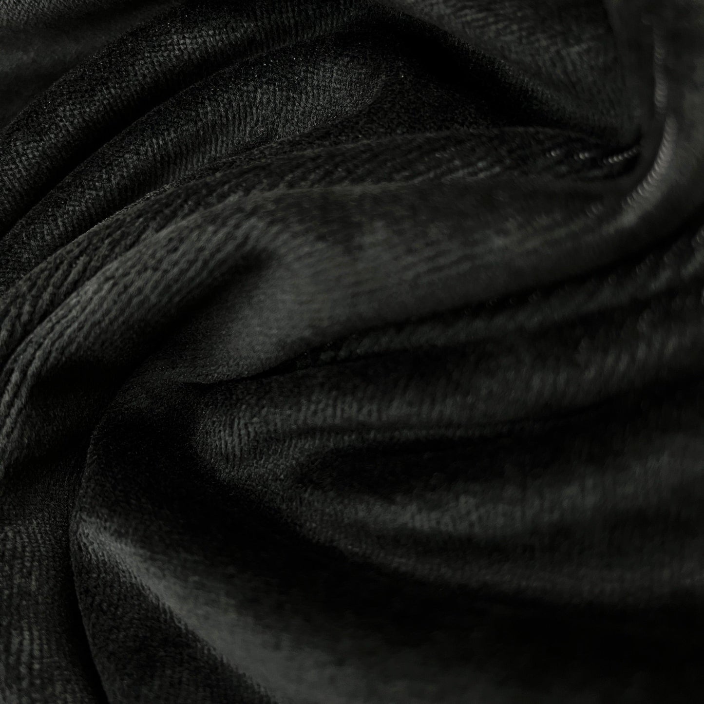 Black Bamboo Velour Fabric - Nature's Fabrics