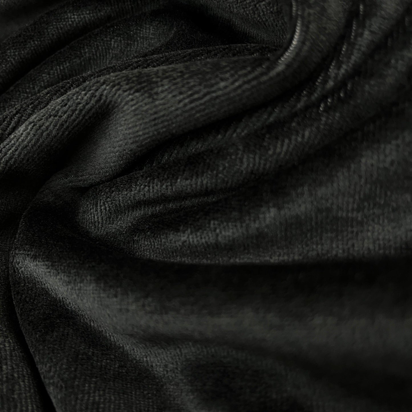 Black Bamboo Velour Fabric - Nature's Fabrics