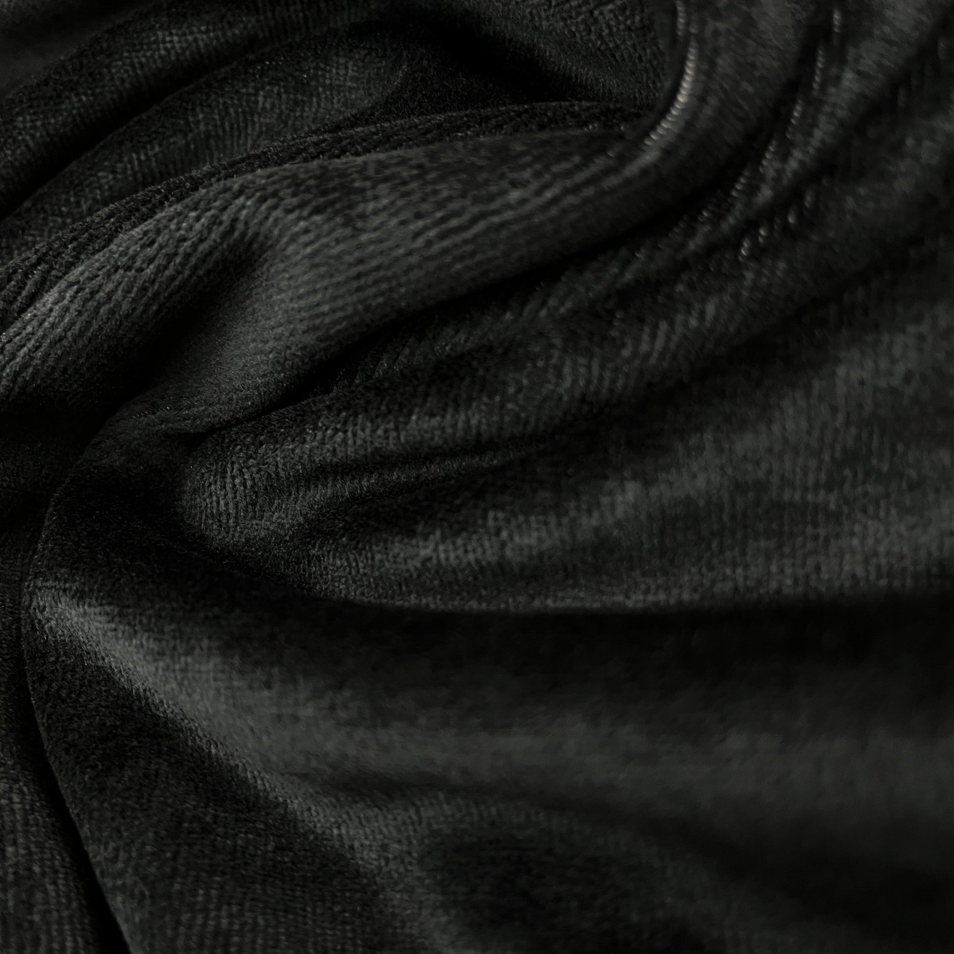 Black Bamboo Velour Fabric - Nature's Fabrics