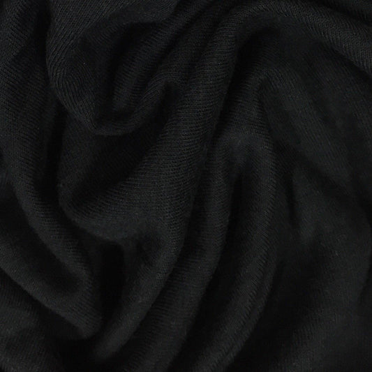 Black Bamboo/Merino Wool Stretch Fleece Fabric - Nature's Fabrics