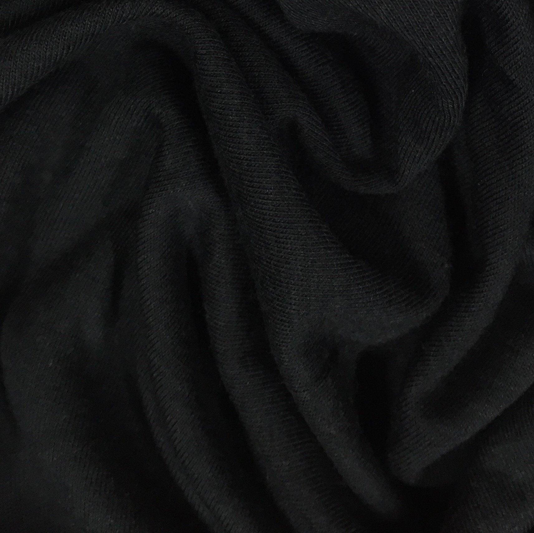 Black Bamboo/Spandex Jersey Fabric - 380 GSM - Nature's Fabrics
