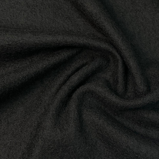 Black Boiled Wool Fabric by Telio - Nature's Fabrics
