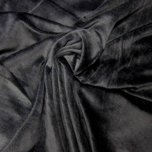Black Cotton Velour Fabric - Nature's Fabrics
