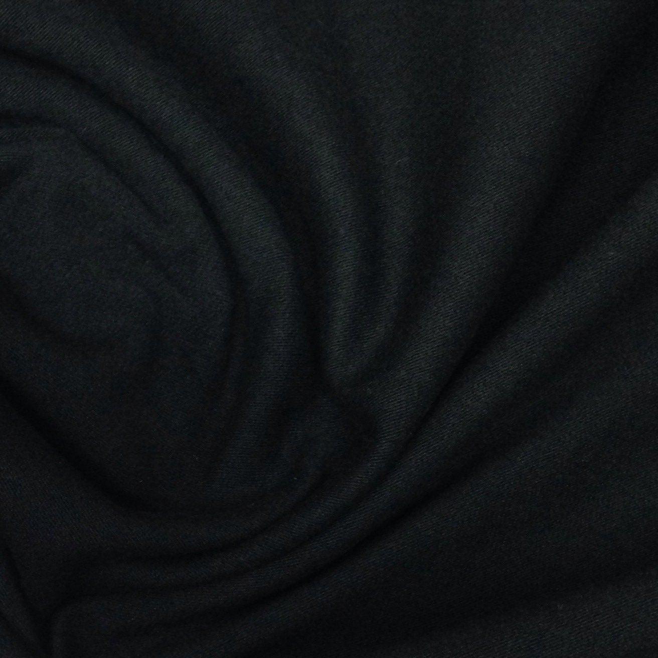 Black Cotton/Spandex Jersey Fabric - 240 GSM - Nature's Fabrics