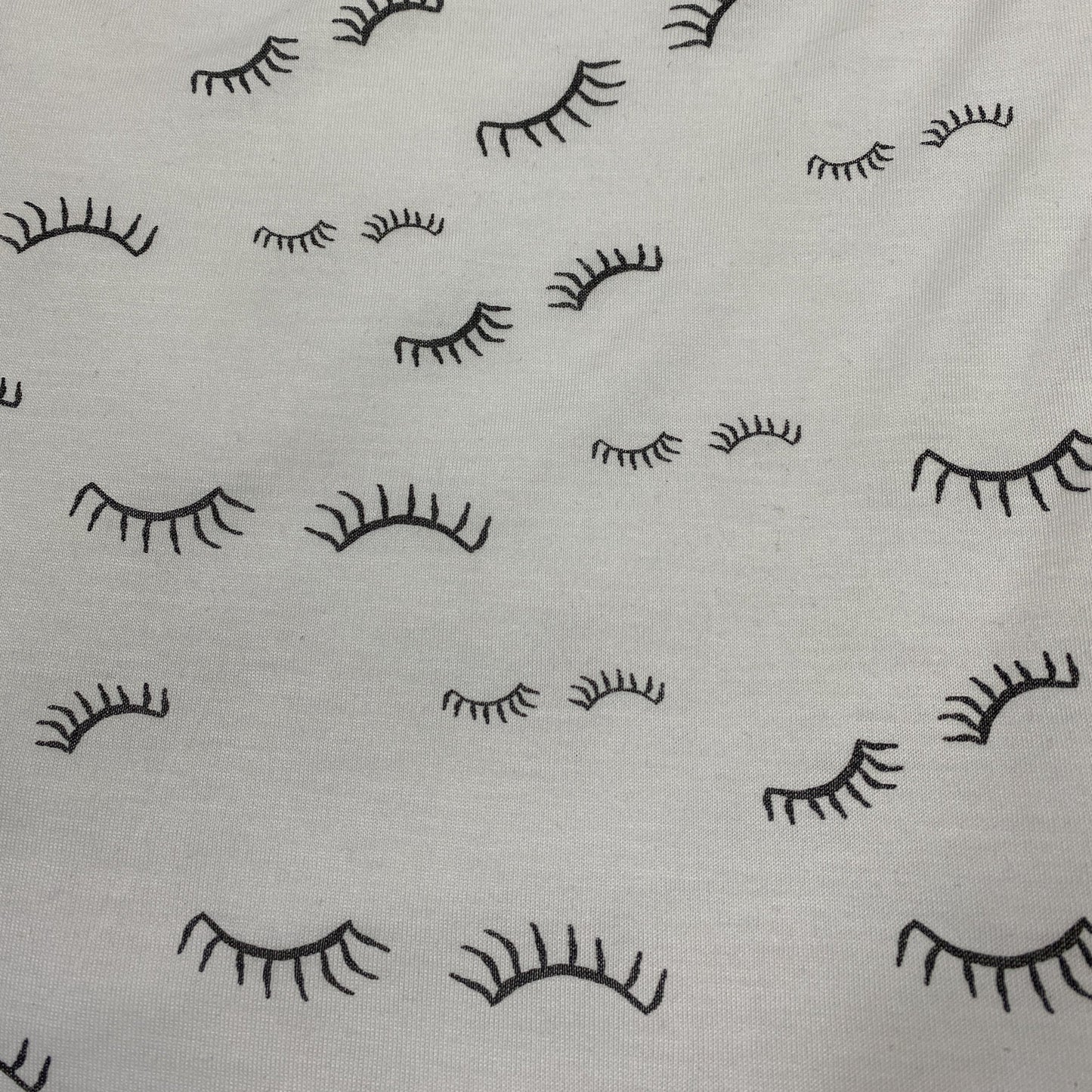 Black Eyelashes on Tencel/Cotton Jersey - Nature's Fabrics