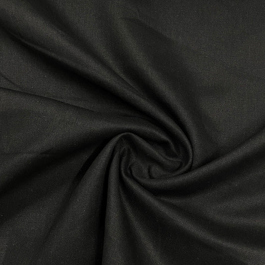 Black Hemp Organic Cotton Canvas Fabric - Nature's Fabrics