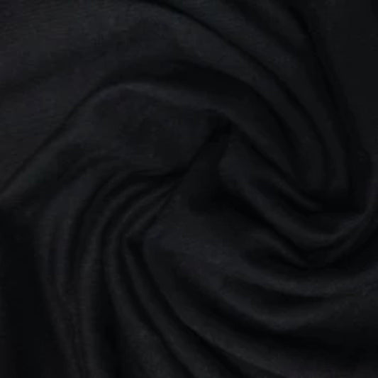 Black Medium Weight Organic Cotton French Terry Fabric - Grown in the USA - Nature's Fabrics