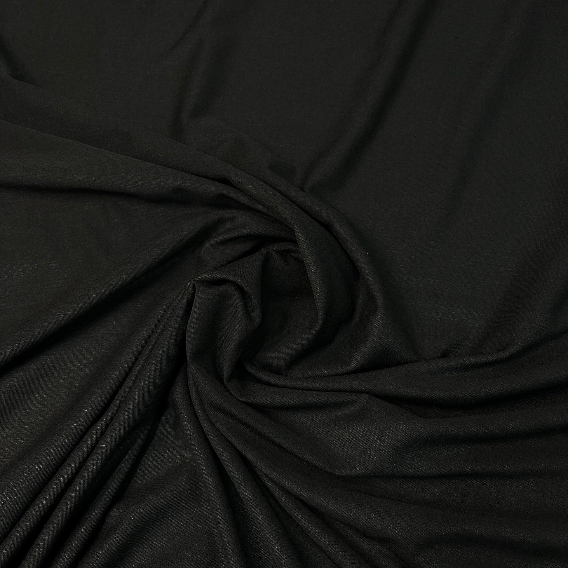 Black Modal/Spandex Jersey Fabric - 235 GSM - Nature's Fabrics