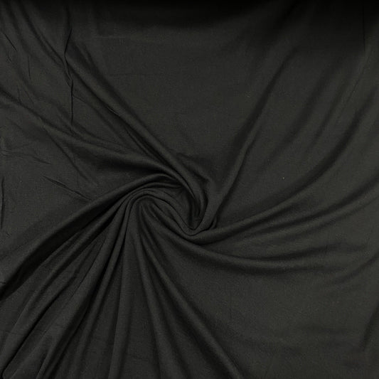 Black Organic Cotton Rib Knit Fabric - Grown in the USA - 54" wide - Nature's Fabrics